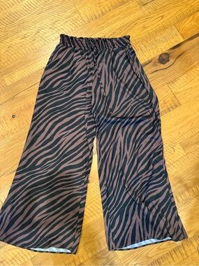 SummerSalt Zebra Print Wide Leg Pants